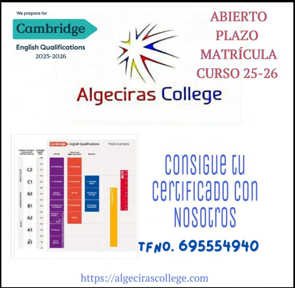 Preparar examen Cambridge en Algeciras
